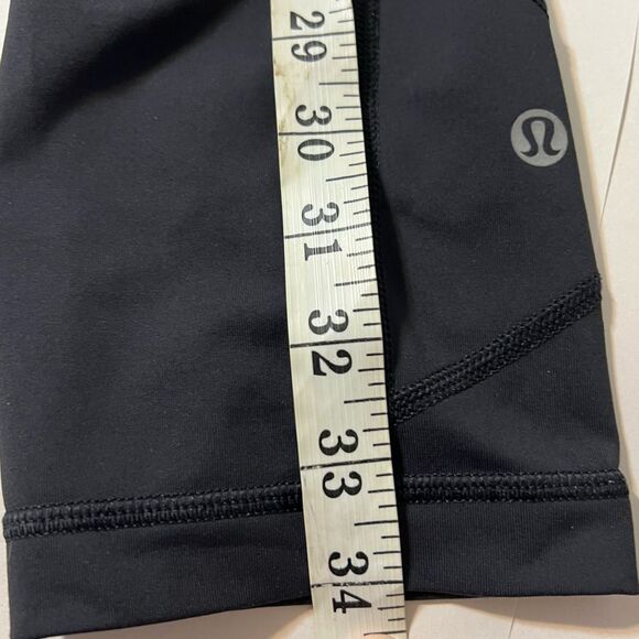 Lululemon Inspire Crop Luxtreme Leggings Run Training Black Pant Size 6 - Picture 14 of 15